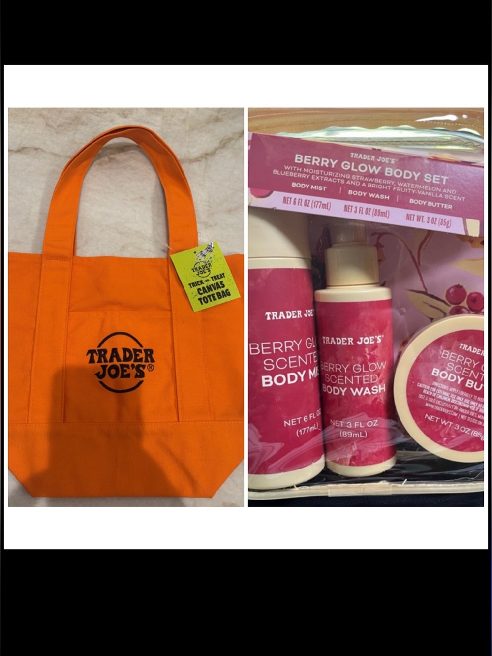 Berry Glow Scented Body an orange bag gift Set